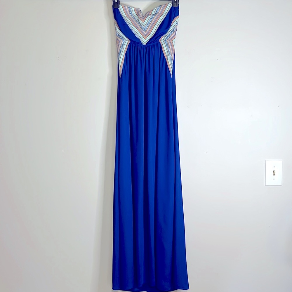 Royal Blue Sheer Beach Maxi Dress
